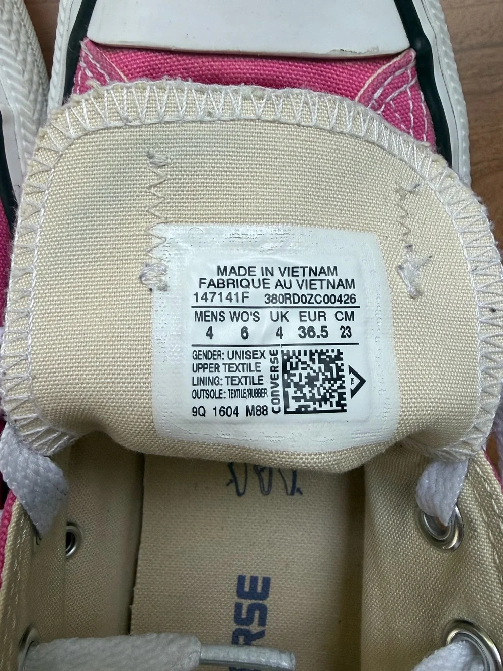 Converse Pink Low Top Canvas Sneakers